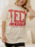 Texas Tech Preppy Plaid Ivory Comfort Colors Tee