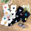 `.SI-25794 Heart Pattern Casual Socks Valentine Gift