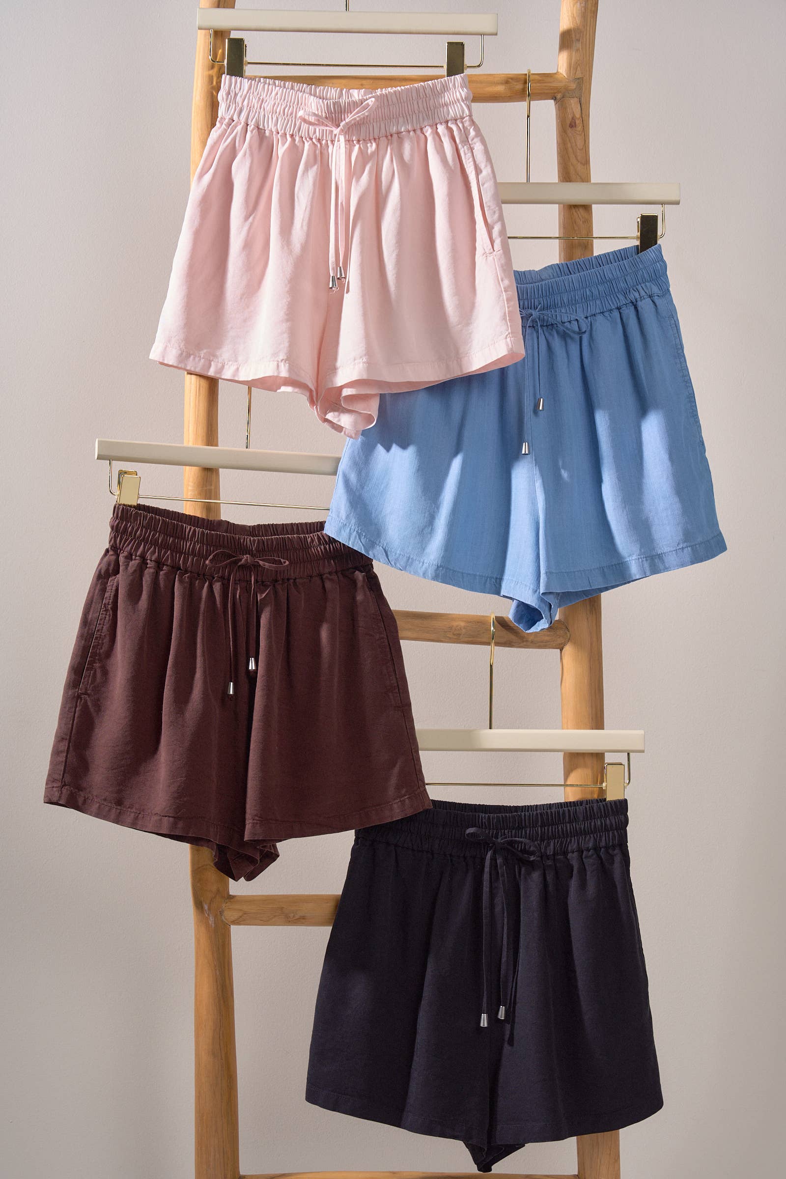 Everyday Chambray Drawstring Shorts