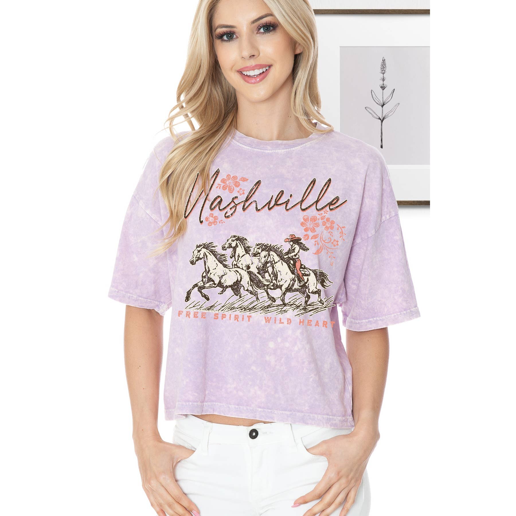 Nashville Free Spirit- Mineral Wash Cropped Top