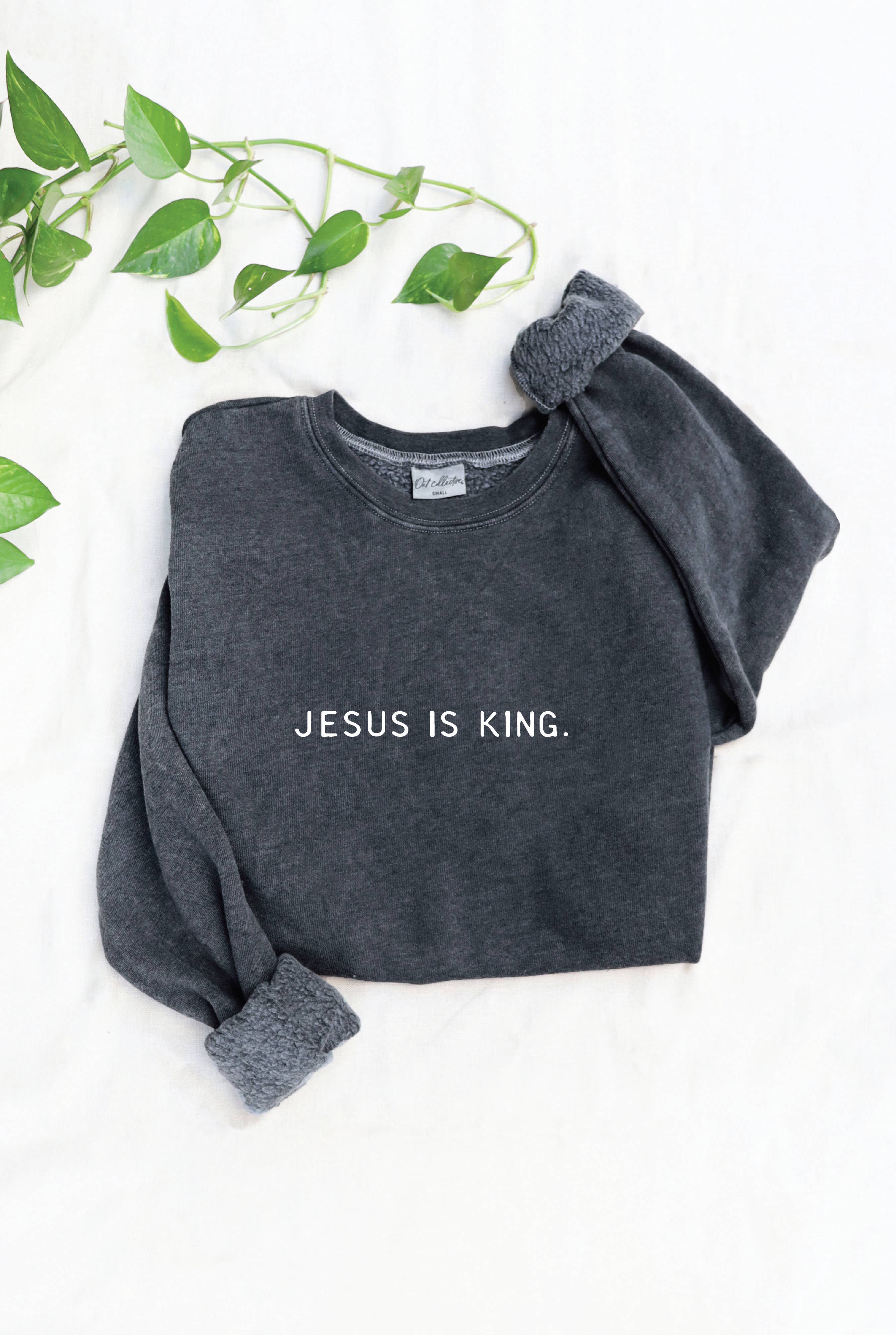 Jesus Is King. Mineral Graphic Sweatshirt