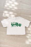 Garden Club Cropped Mineral Graphic Top