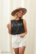 Seashells Row Mineral Graphic Tank Top