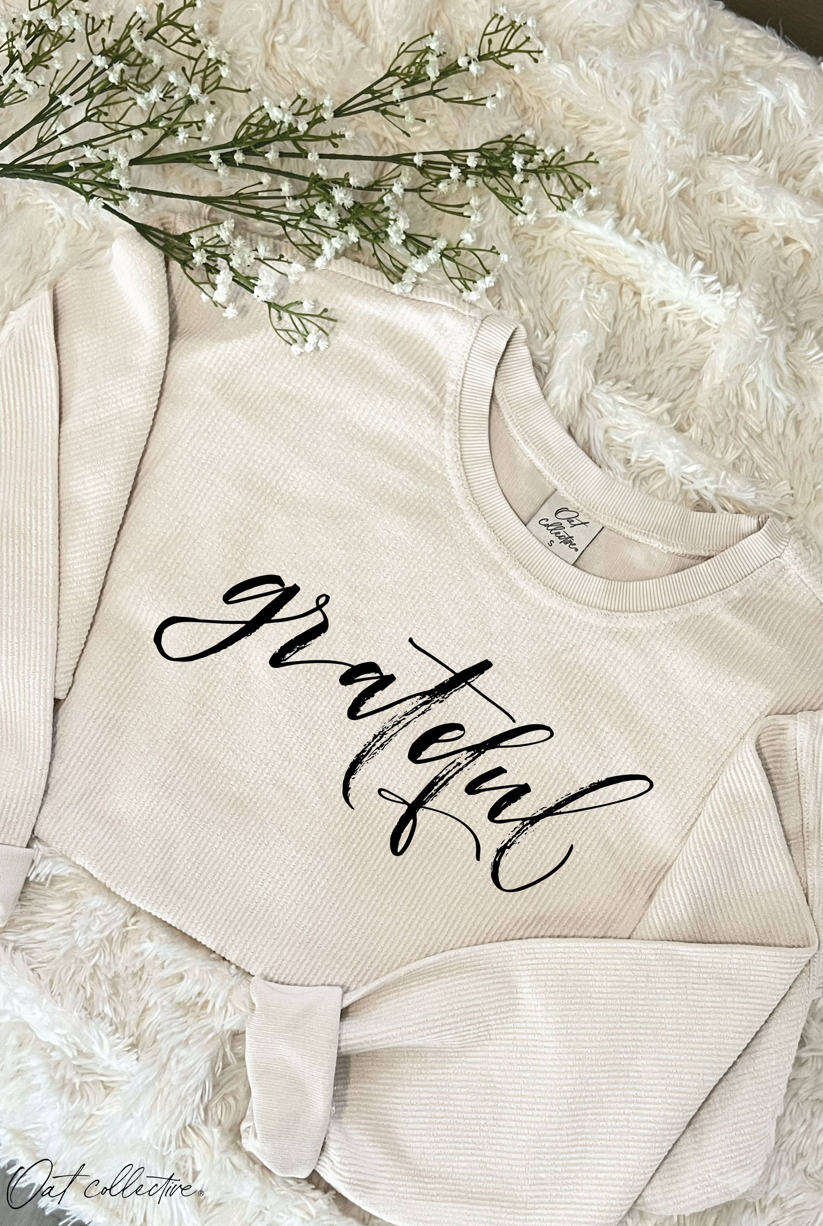 Grateful Cropped Thermal  Thermal Vintage Pullover