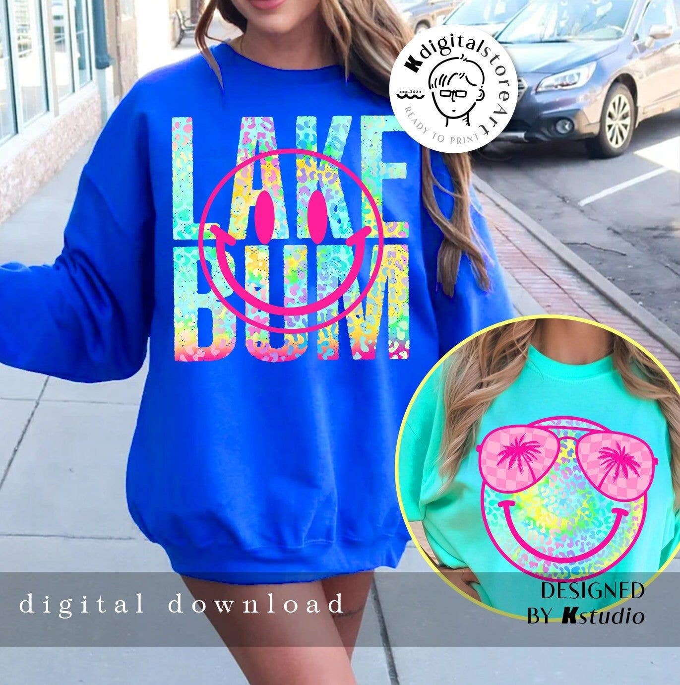 Summer Smiley Tie Dye Beach Shirt