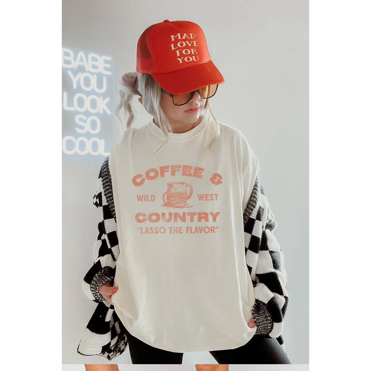 Coffee Vintage Graphic Oversized Tee