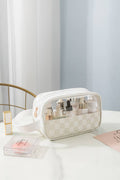 , Checkered Clear Cosmetic Makeup Bag