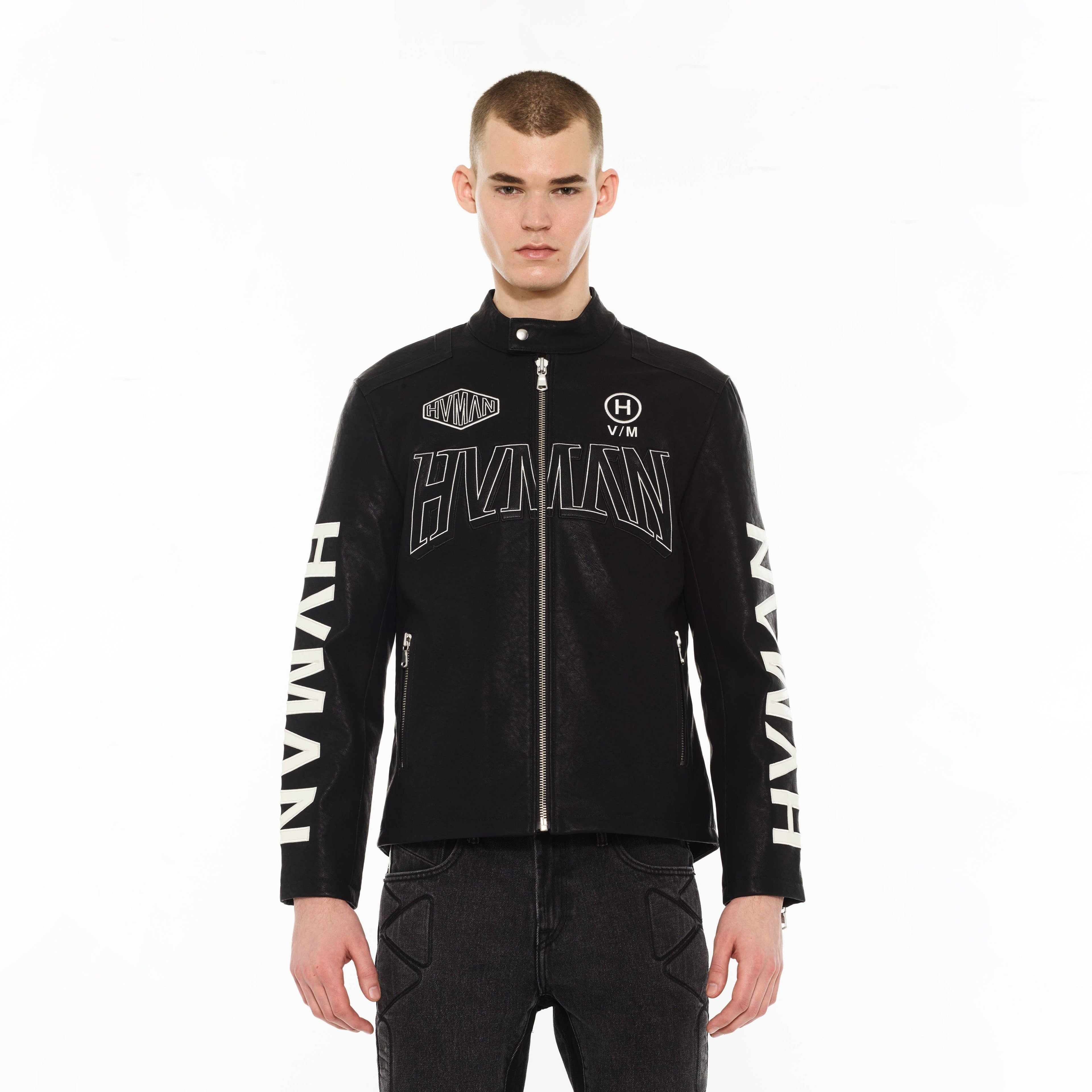 Hvman's Cafe Racer Jacket in Black