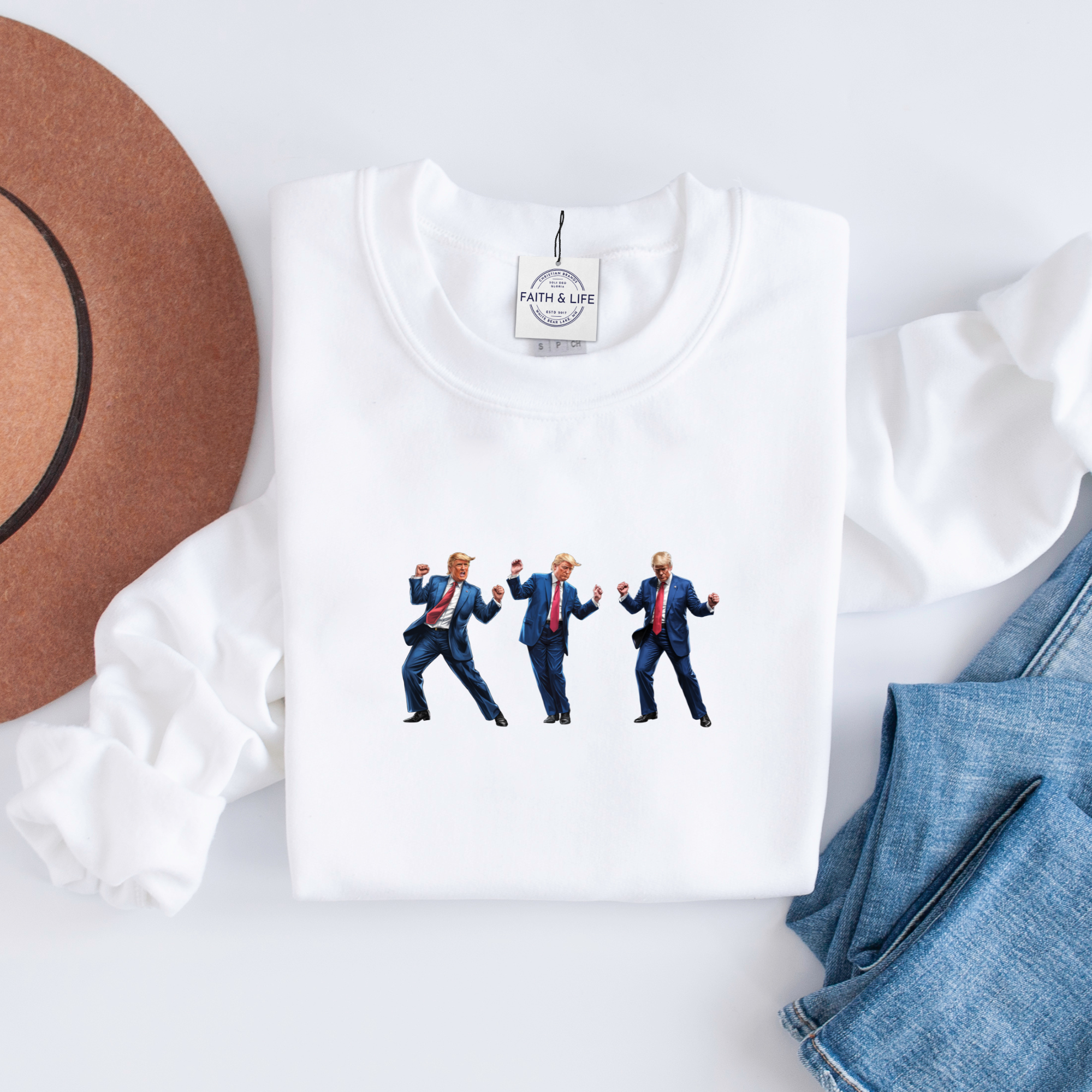 Trump Dancing - Trump Crewneck 4th of July 2025
