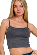 ....SI-26419 Stone Washed Ribbed Seamless Tank Top