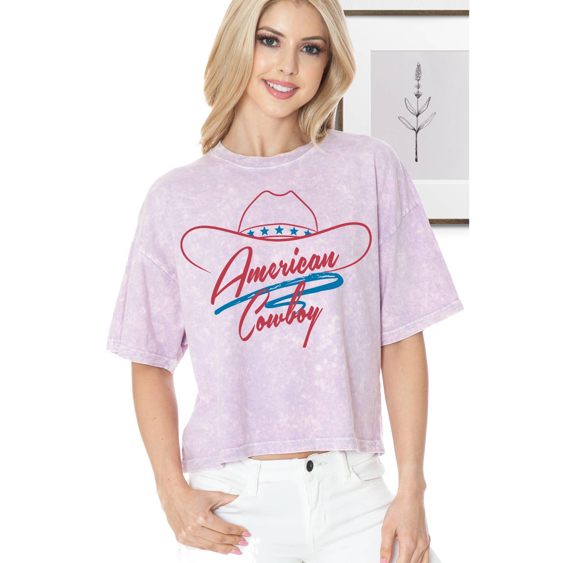 American Cowboy Mineral Wash Crop Top
