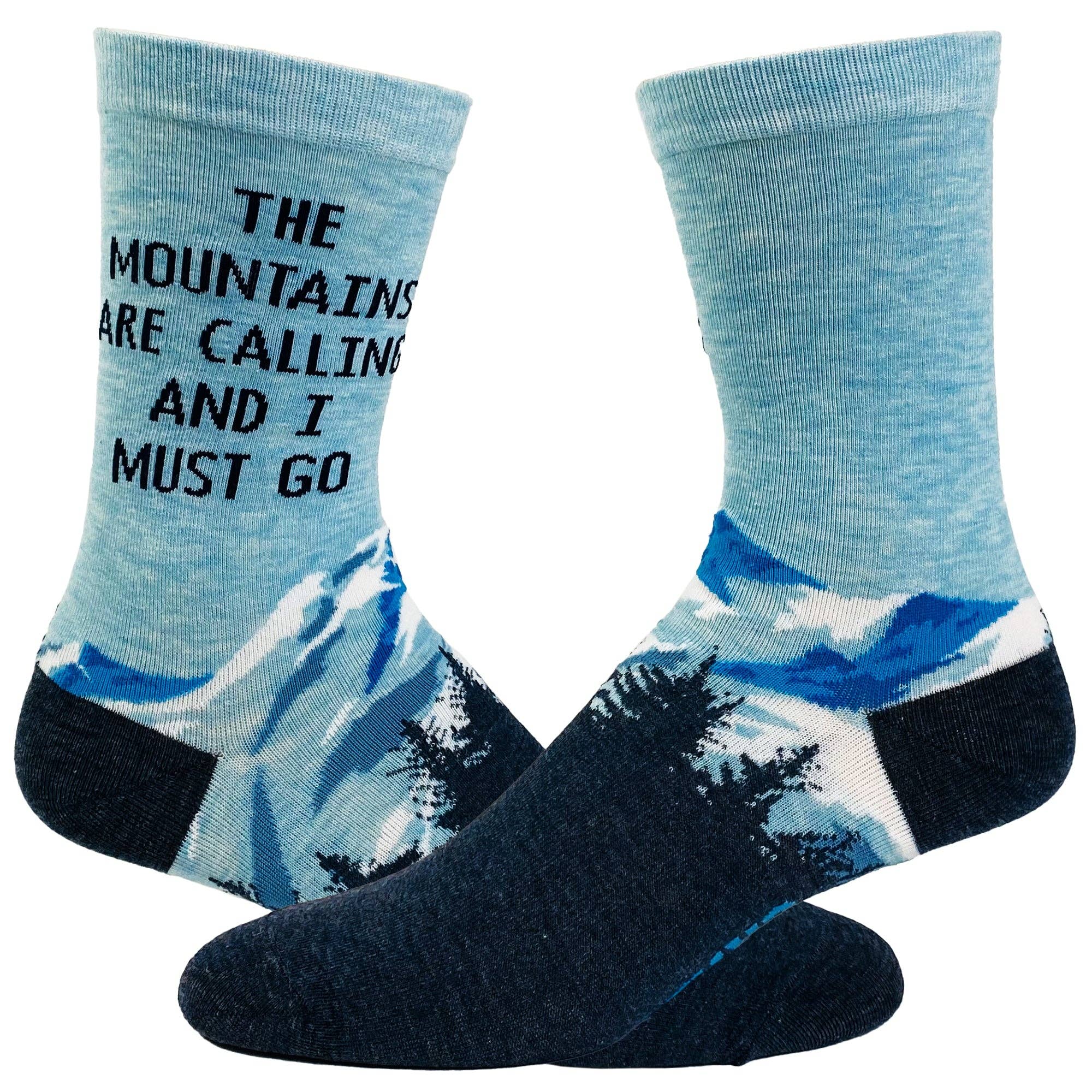 Women's the Mountains Are Calling and I Must Go Socks