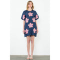 Flower Embroidered Textured Dress