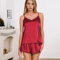 .Satin Cami and Short Pants 2 Piece Set