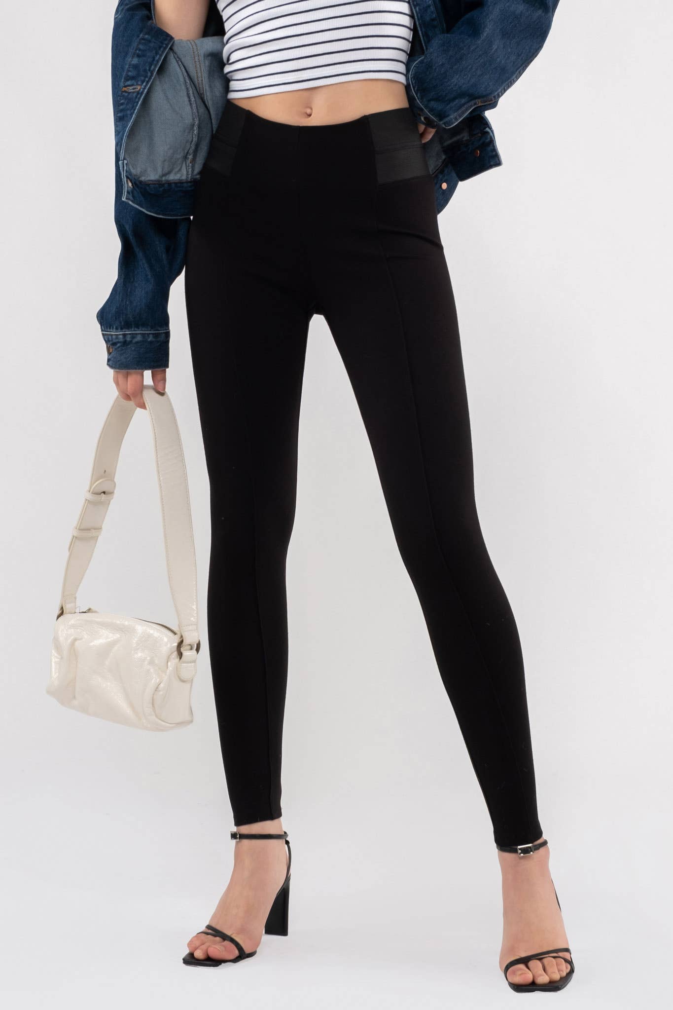 Elastic Waist Skinny Pants