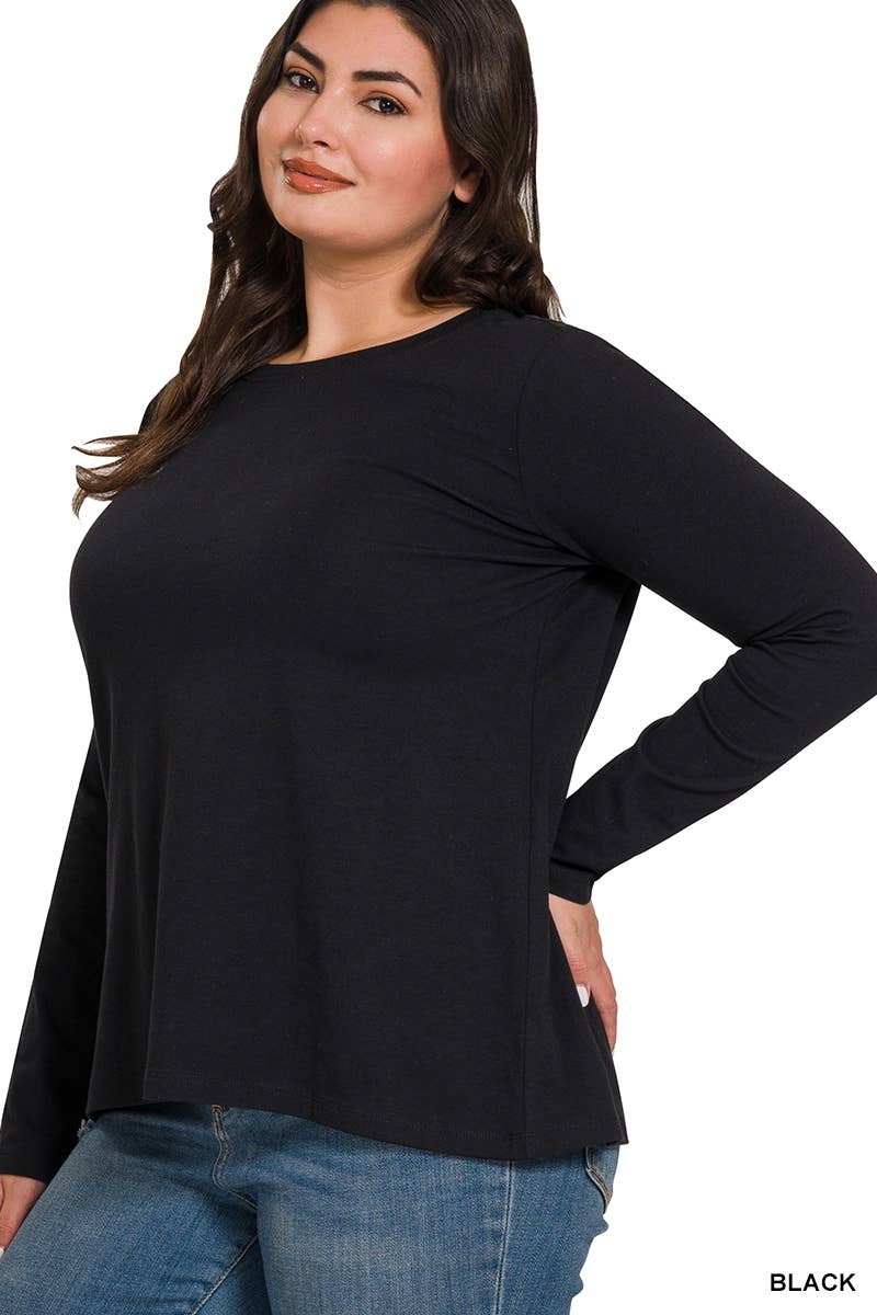 ..0813 Plus Cotton Crew Neck  Long Sleeve T Shirts SI-24987