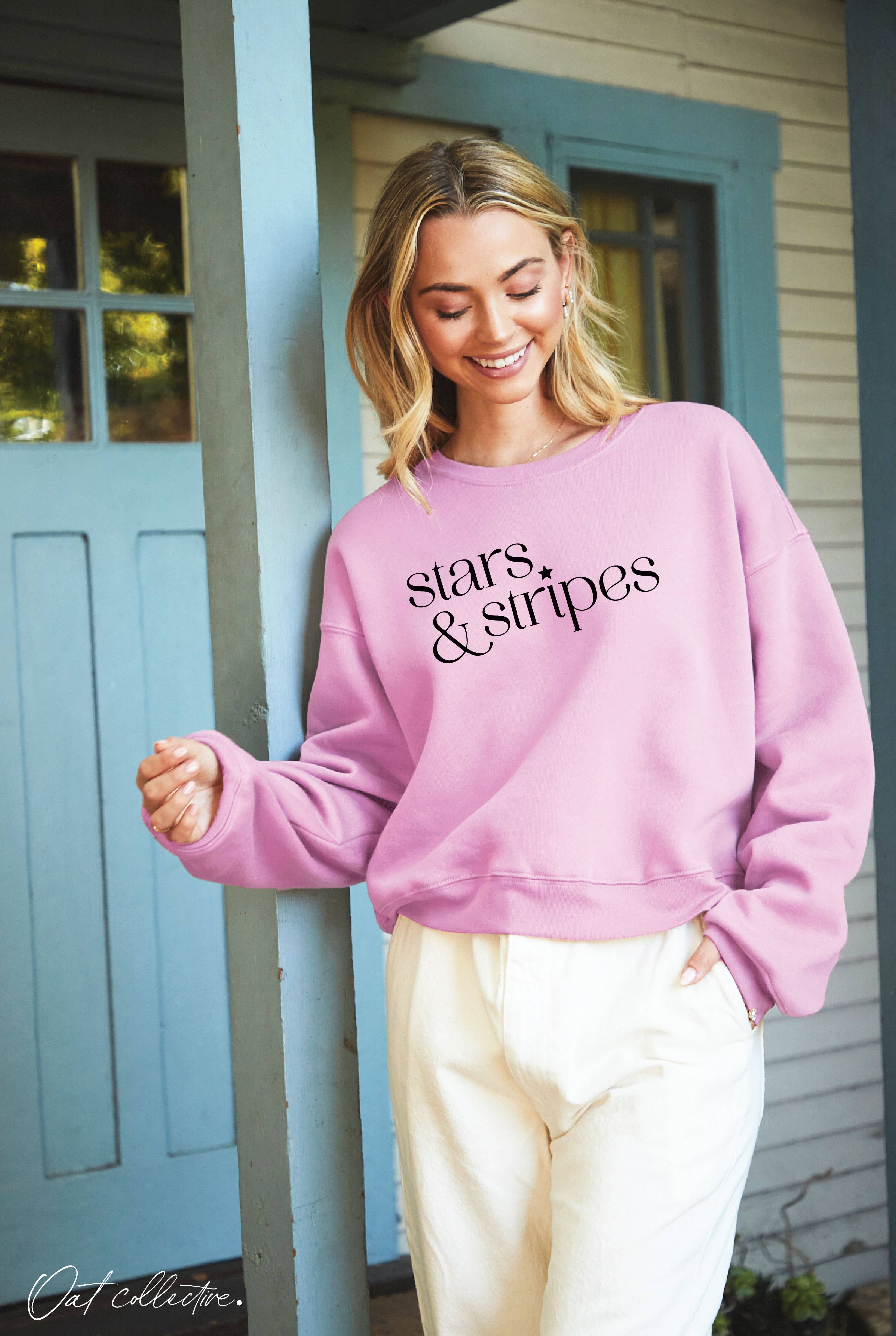 Stars and Stripes Mid Graphic Sweatshirt