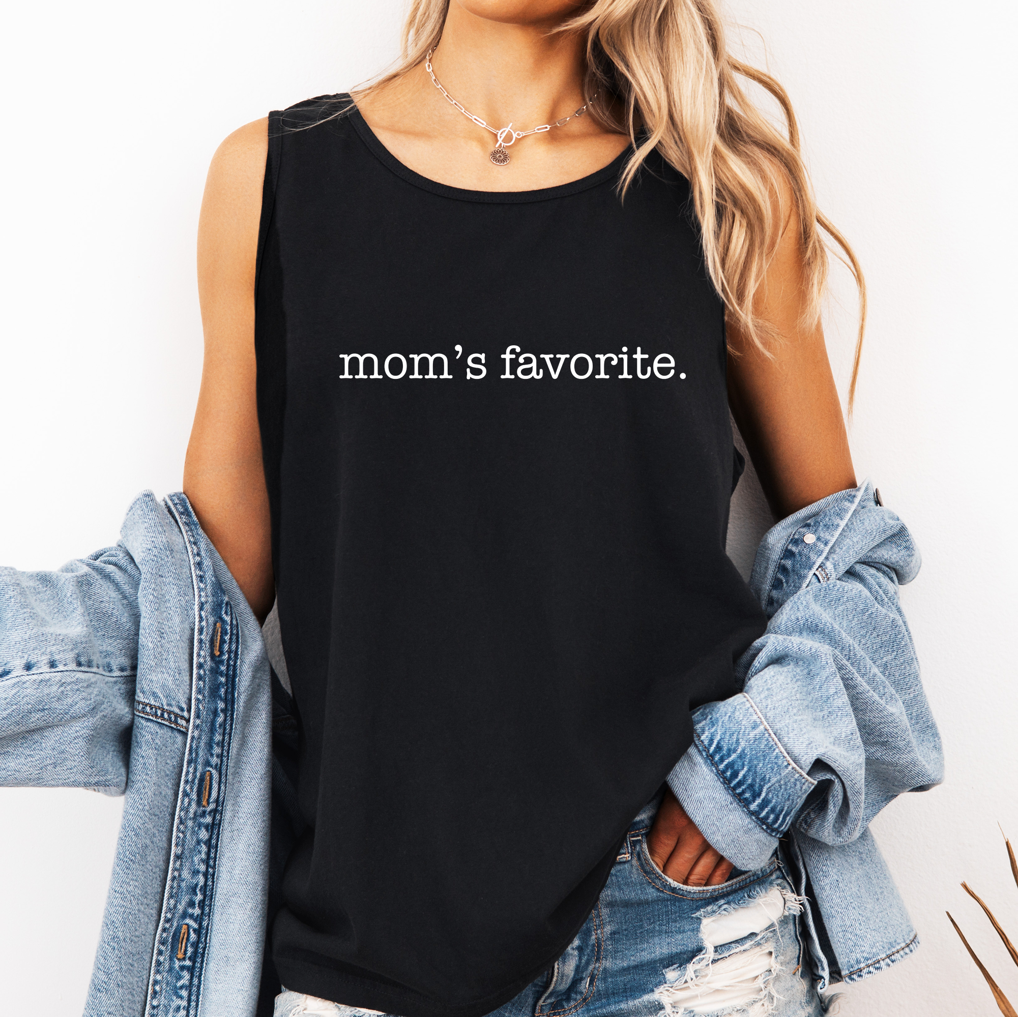 Mom's Favorite, Sassy, Sarcastic, Minimalist, Funny Tank Top