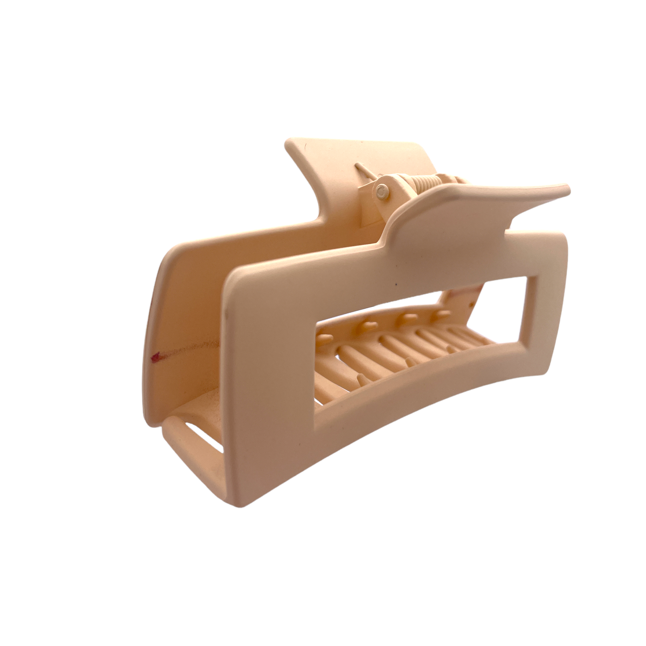 HCR-12S Large Rectangle Hair Clip-Beige