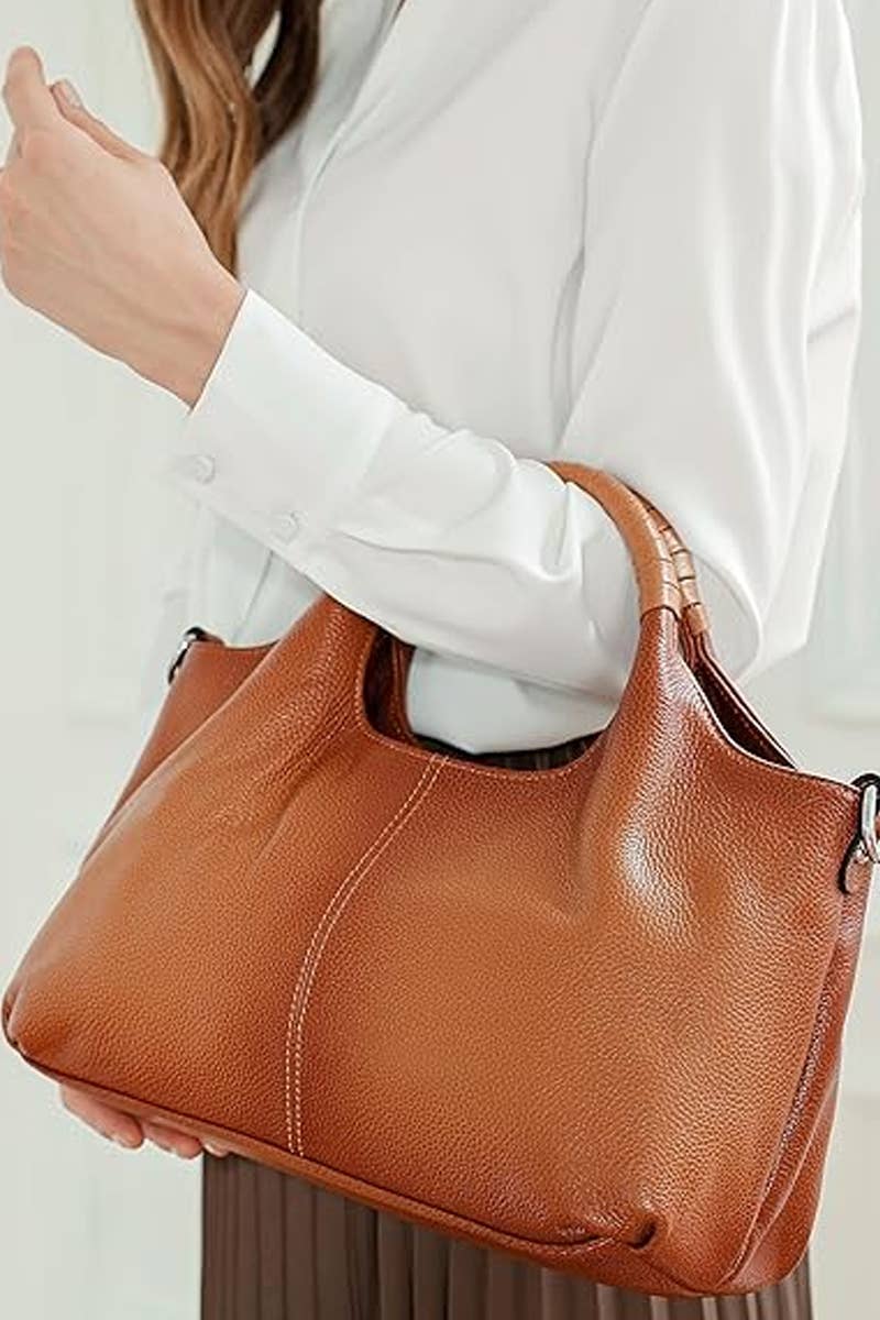 ...1110 Genuine Vegan Leather Hobo Tote Bag SI-29034