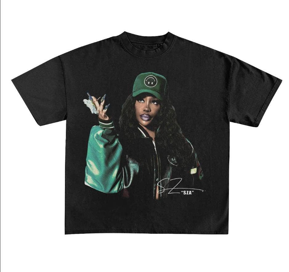 Sza Graphic T-Shirt Vintage Trendy Casual Short Sleeve