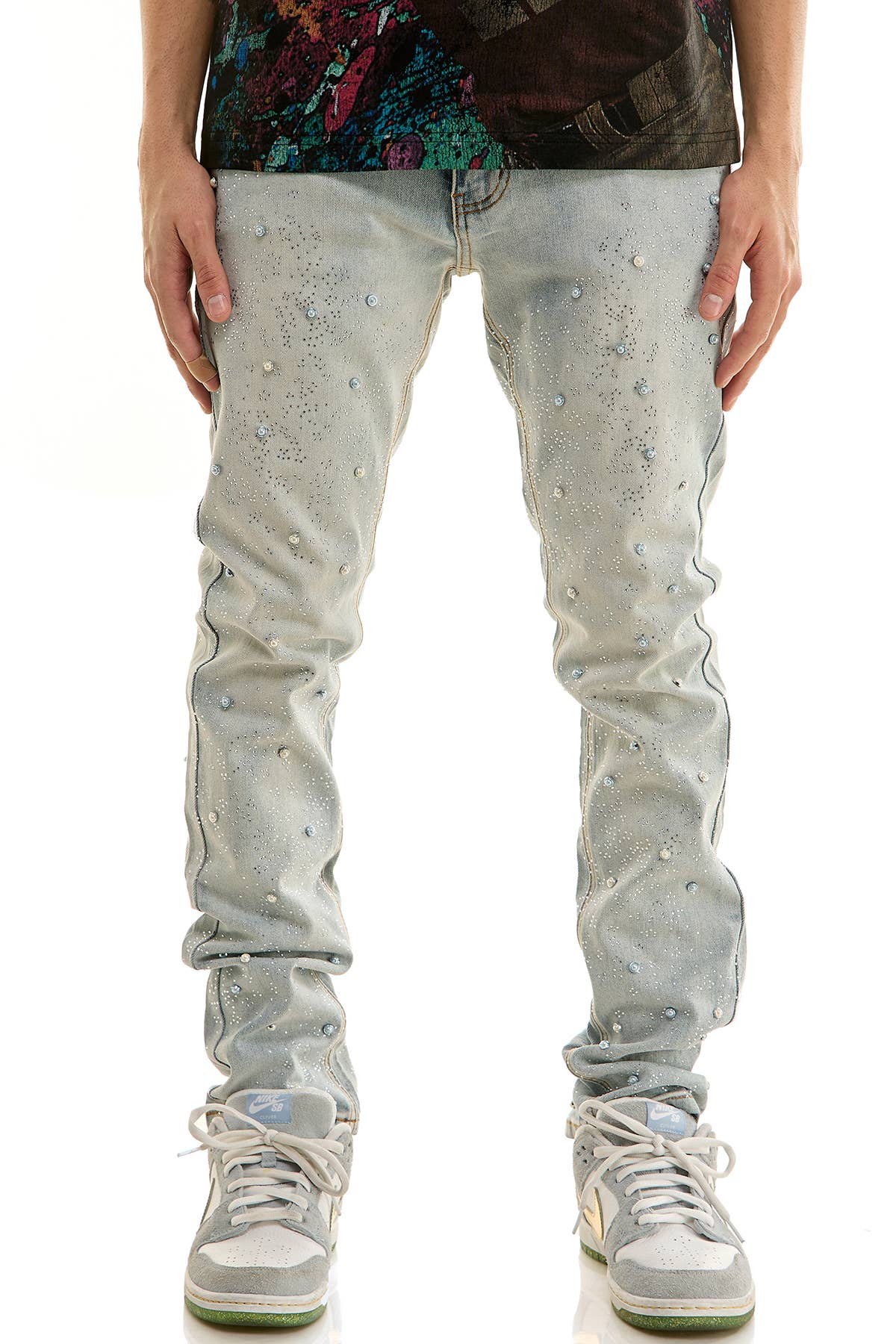 Pearl Rhinestone Skinny Jeans