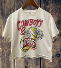 Cowboys and Beer Fort Worth Rodeo Relaxed Crop T-Shirt
