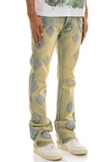 Kk Rhinestone Flare Jeans
