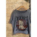 Wild Boots Vintage Graphic Mineral Wash Crop Top