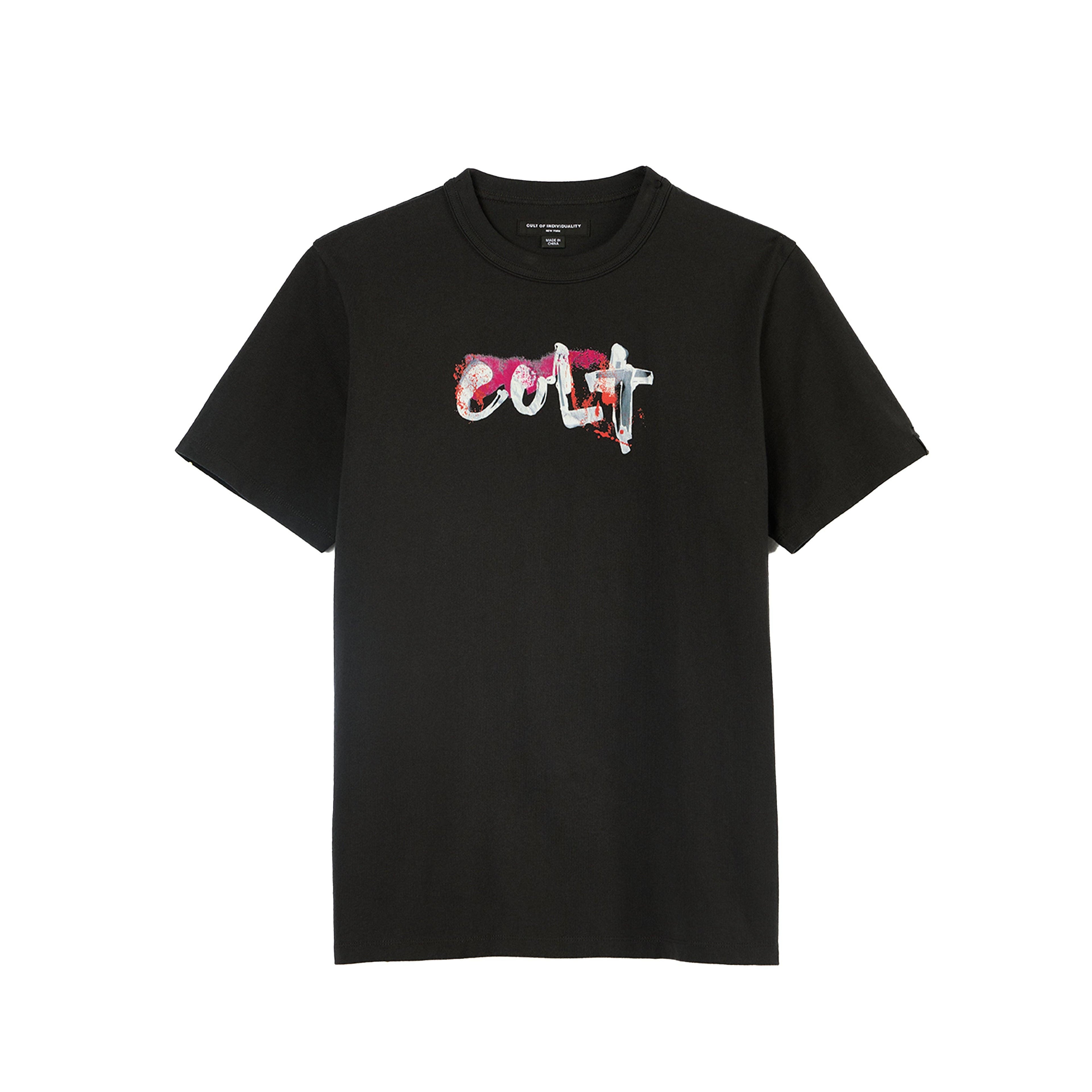 Cult's Short Sleeve Crew Neck Tee "Artist Logo" in Steel
