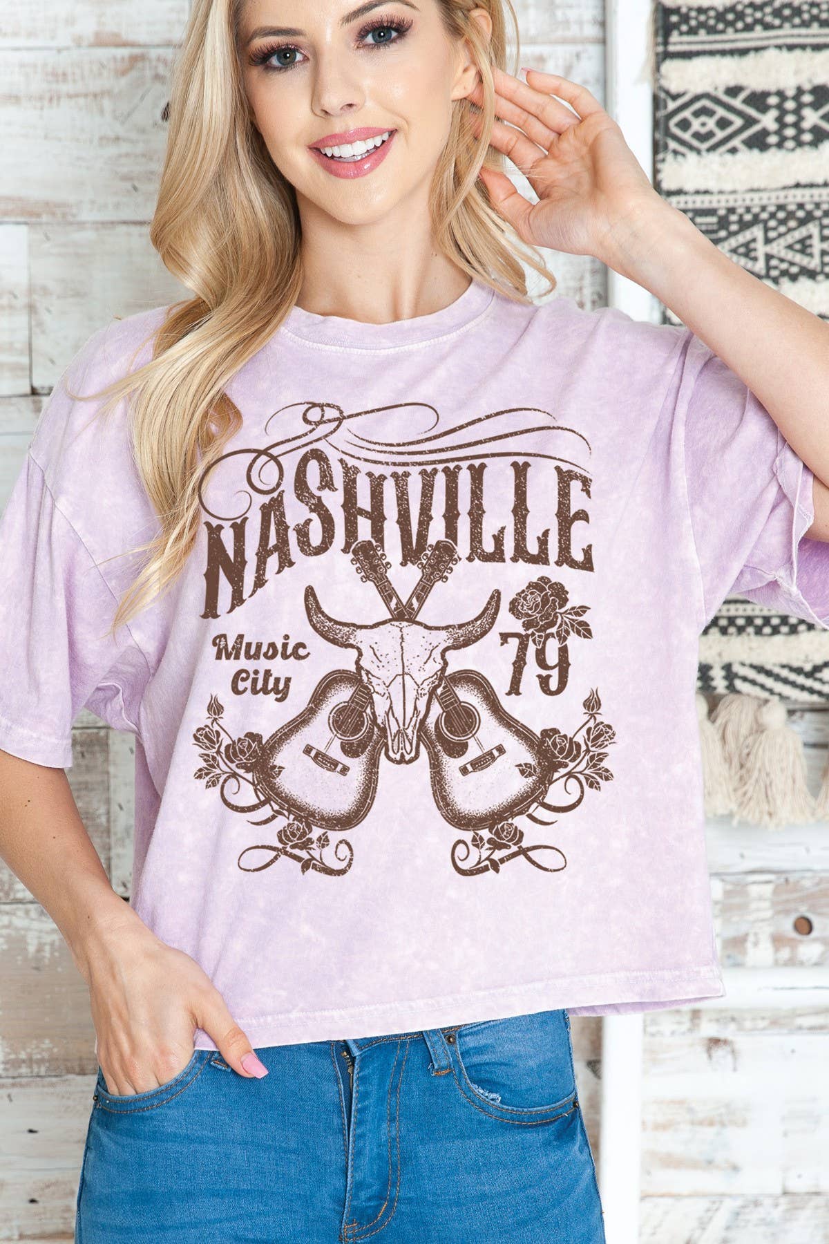Nashville -  Mineral Wash Cropped Top