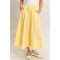 Striped Elastic Waist Flowy Midi Skirt