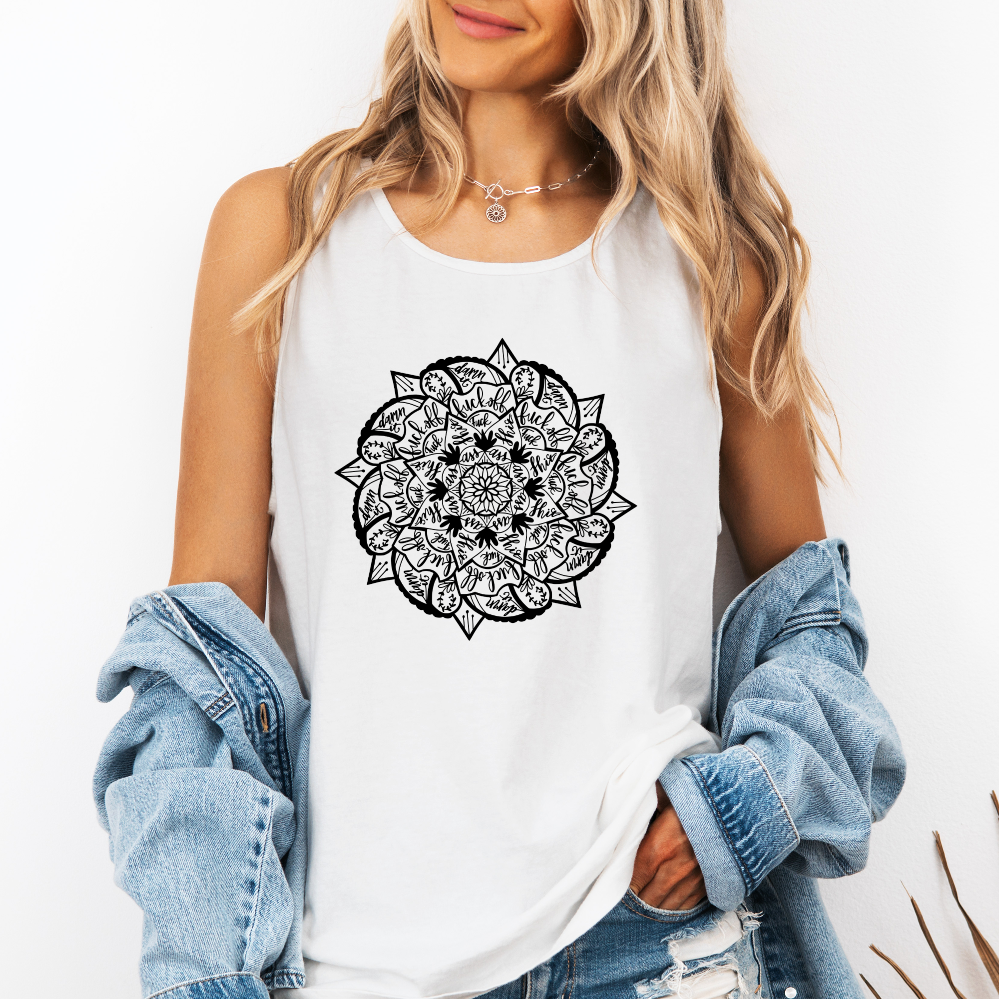 Cuss Word Mandela, Sassy Sarcastic Minimalist Funny Tank Top