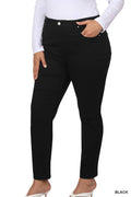 , SI-24318 Plus Size High-Rise Skinny Color Denim Pants