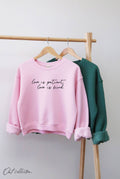 Love Is Patient Mid Cropped Graphic Sweatshirt