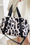 ,,,..._ SI-26442 Leopard Print Weekender Travel Duffle Bag