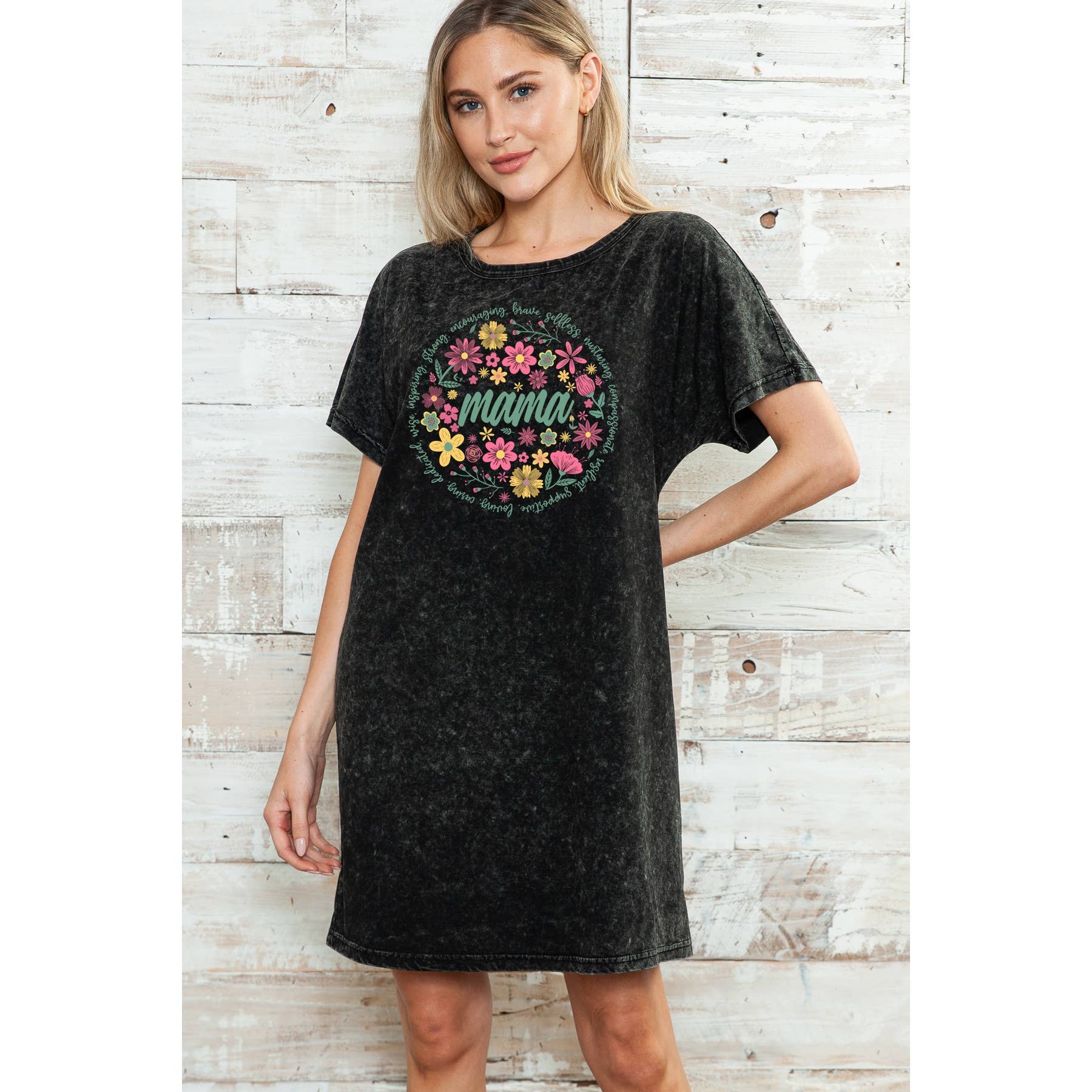 Floral Mama - Mineral Washed Dress