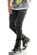 Side Chain Waxed Stack Pants
