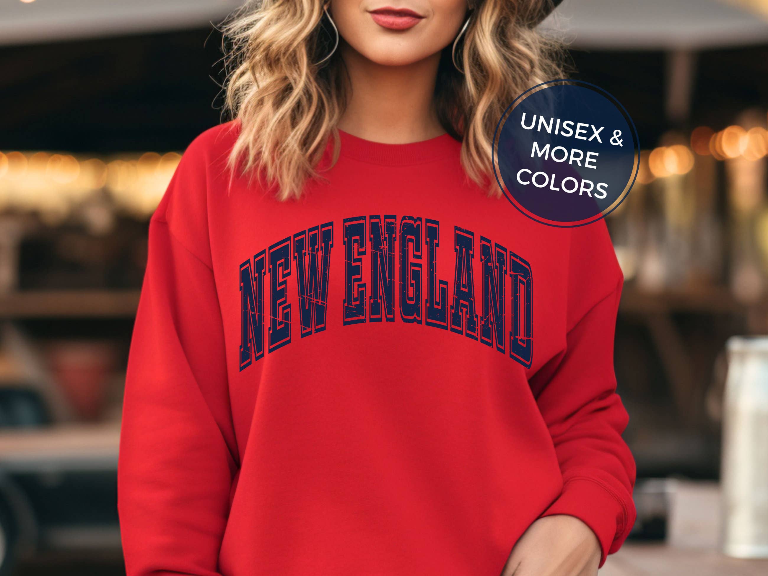 New England Crewneck Vintage Retro Pats Football Fan Sweatsh