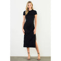 Suede Wrap Detail Midi Skirt