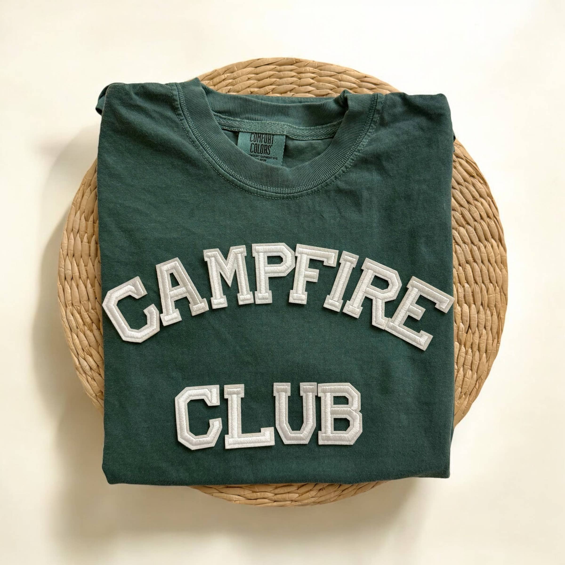 Campfire Club Comfort Colors Short Sleeve Shirt, Camping Tee