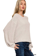 0807 Oversized Baloon Sleeve Sweater SI-28189