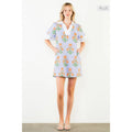 /Size Xl/ Puff Sleeve Flower Print V-Neck Dress