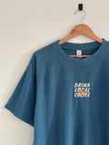 Drink Local Coffee T-Shirt - Pebble Blue