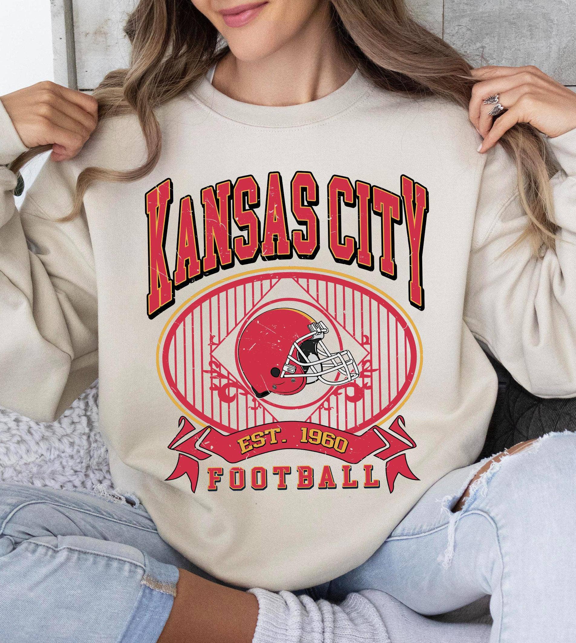 Vintage Kansas City Football 90s Style Crewneck Sweatshirt