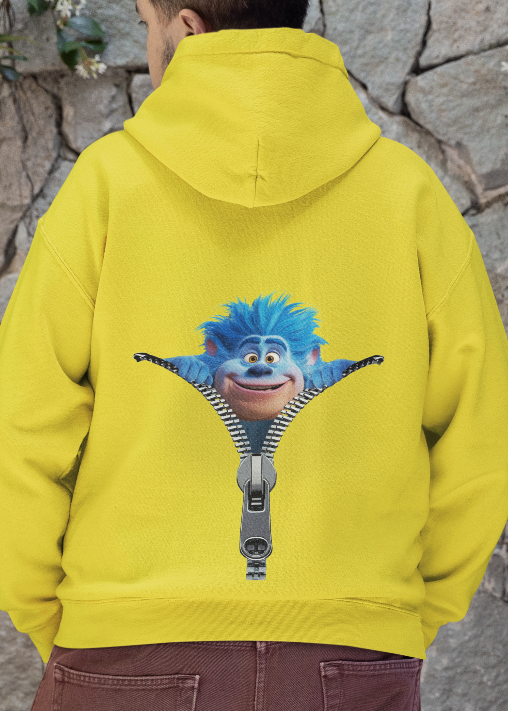 Cute Monster Yeti Pullover Hoodie - Back Print Only
