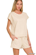.Cotton Top & Shorts 2PC Set SI-27829