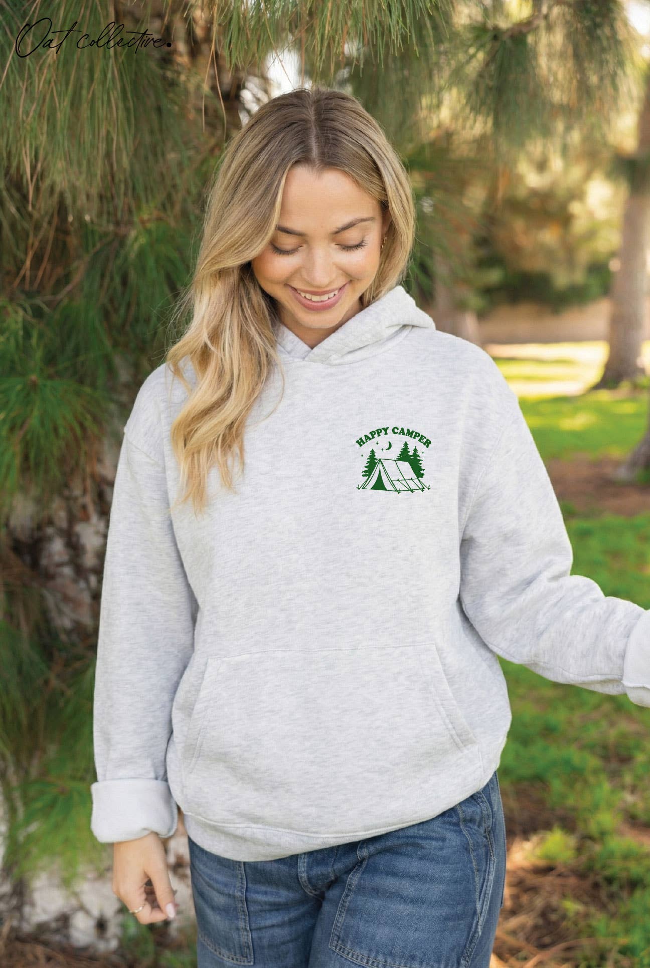 Happy Camper Hoodie Pullover Sweatshirt
