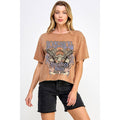 Rock and Roll Vintage Graphic Mineral Wash Crop Top