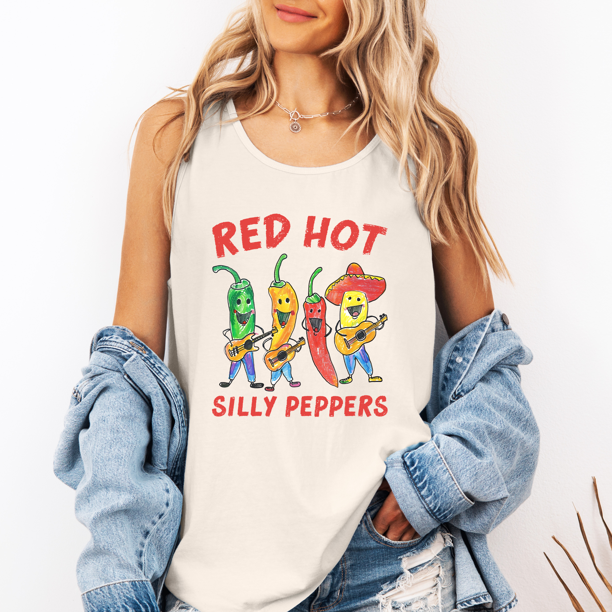 Red Hot Silly Peppers, Funny, Music Tank Top